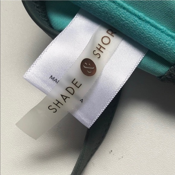 Shade & Shore Olive Green and White Crochet Trim Underwire Bikini Top size 38C - Picture 8 of 10